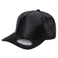 Unbranded Satin Snapback with Suede Bill